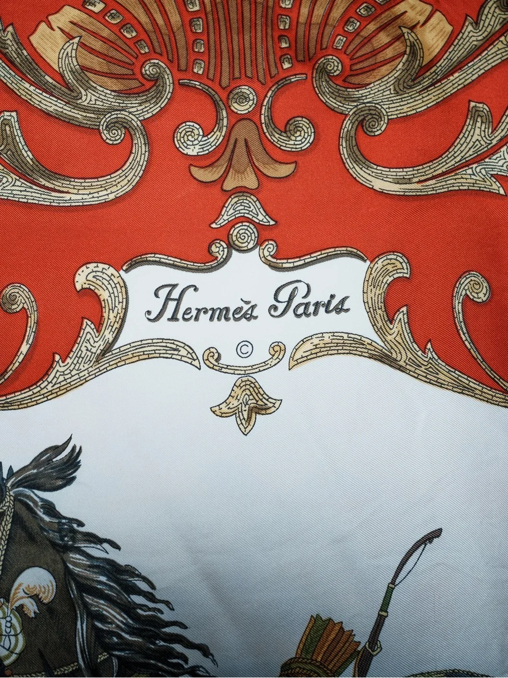 Hermès Vue du Carrosse de la Galère Silk Twill 90cm w/ box